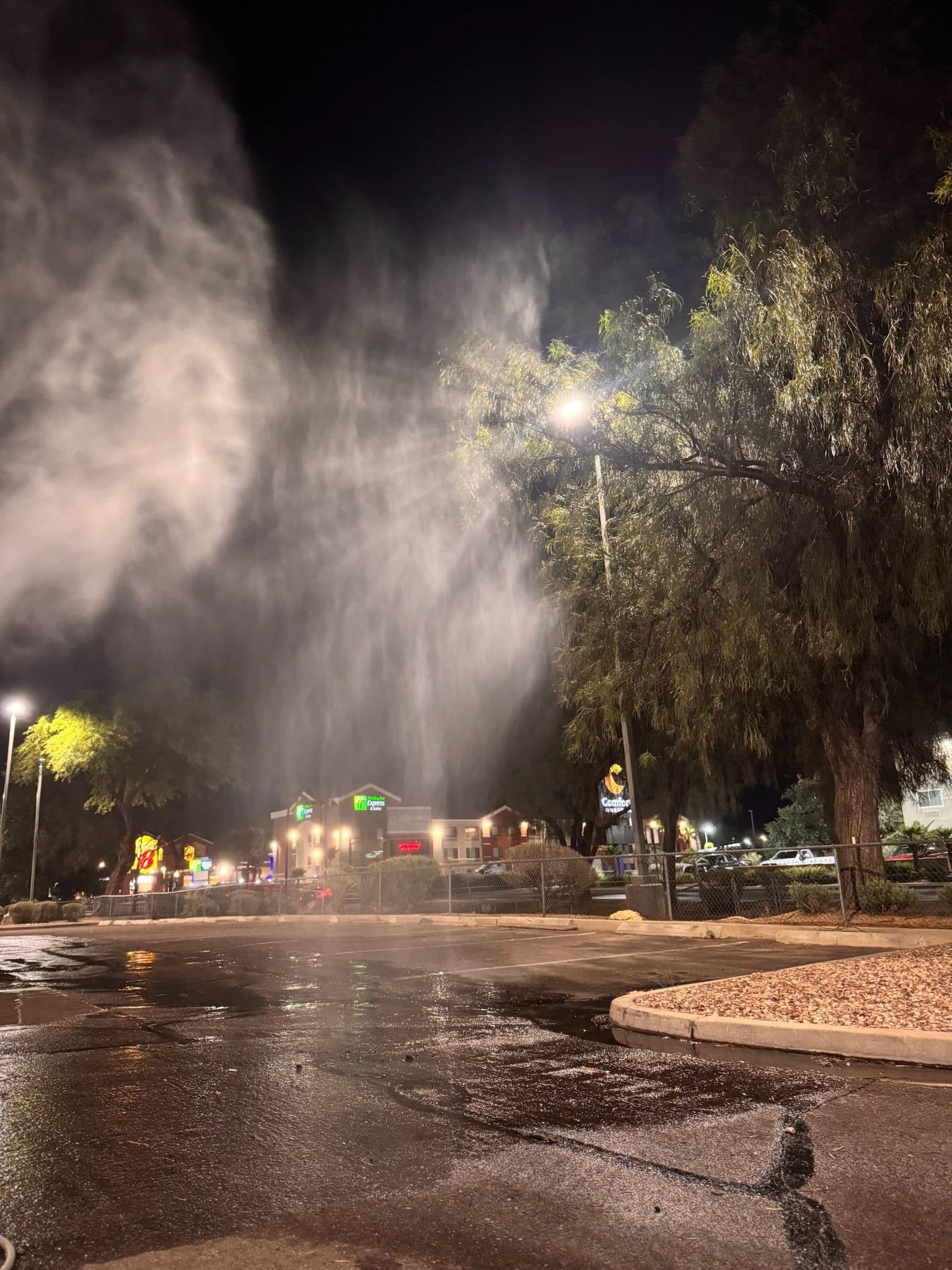 Nighttime Commercial Power Washing Transformation image